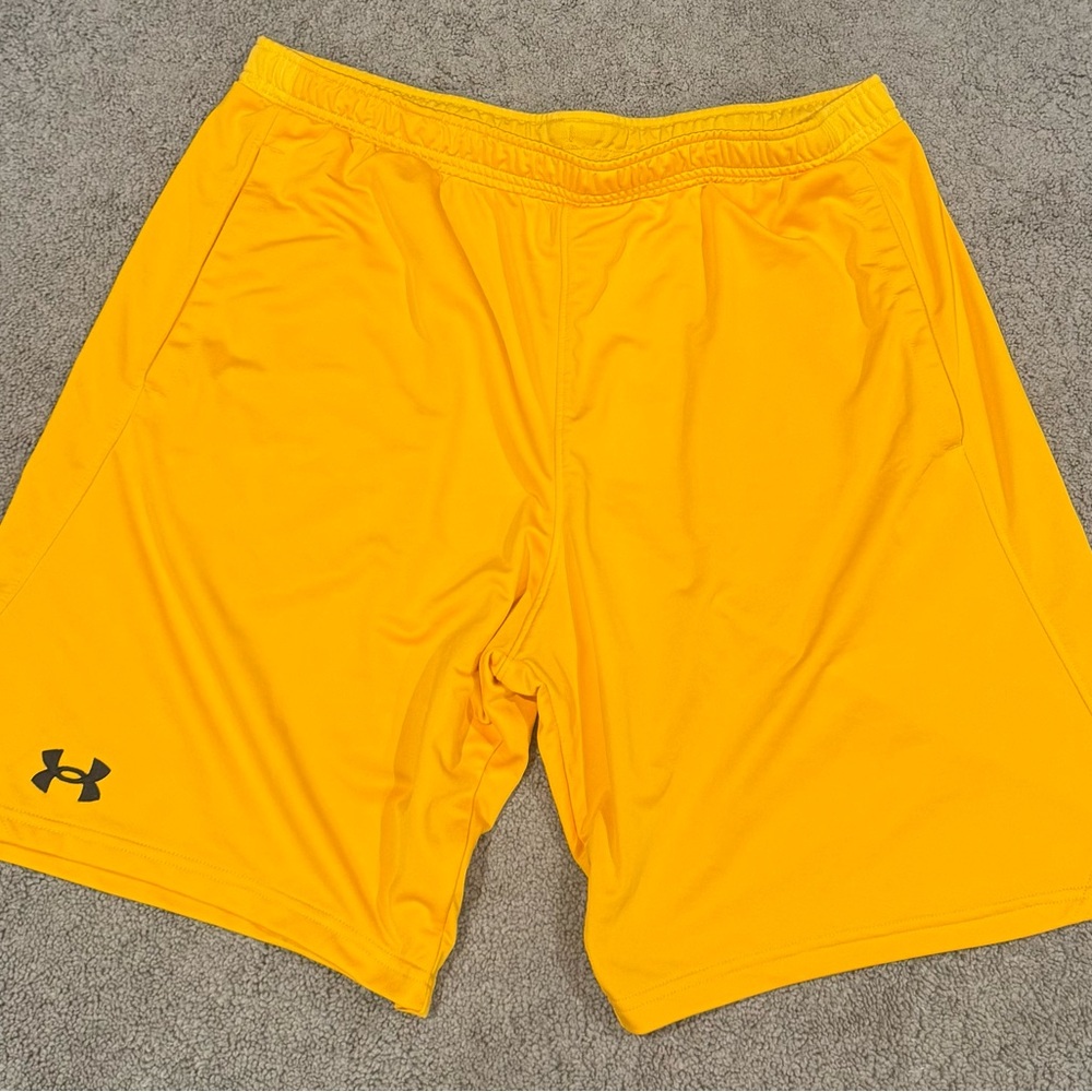 Under Armour Men's Bright Yellow Athletic Shorts
